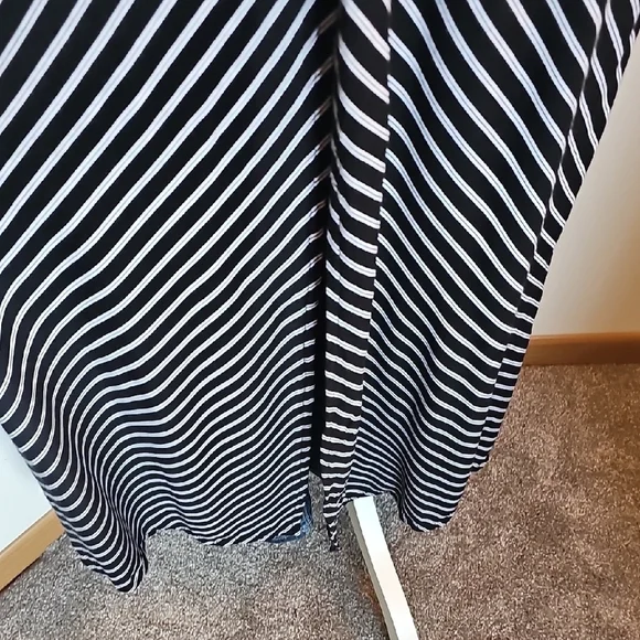 chinese dress ladies Strapless Chevron Maxi Dress Long Pockets Colorblock Tube Sundress Summer Black White S